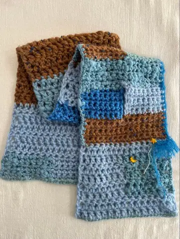 크로 셰 뜨개질 머플러