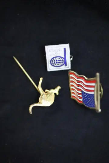미국 국기 캥거루 PTP 핀 배지 세트