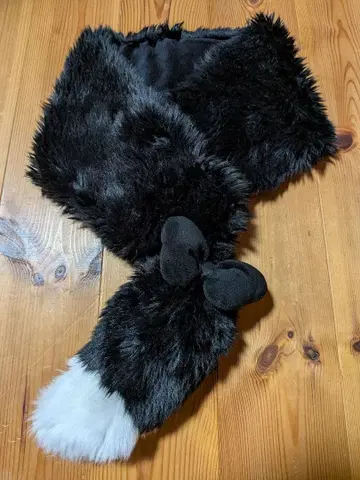 단종 레어 피가로 머플러 퍼 티펫 탈착식 옷깃 방한 키링