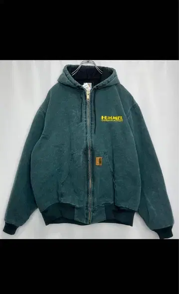 HUMMEL 다크 그린 후드 부착 자켓