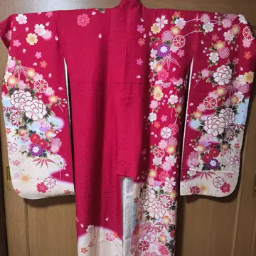 1월 말 게재 종료! 후리소데 빨간색 라메 루즈한 사이즈