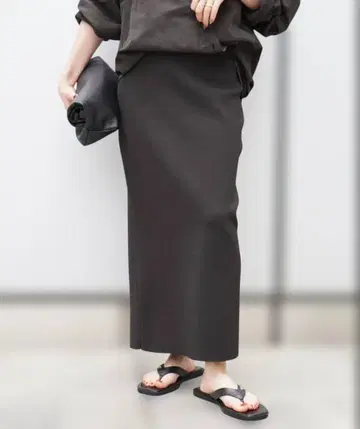 AP STUDIO 무스 니트 스커트 브라운