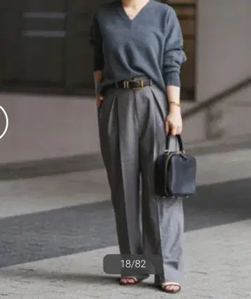 NOBLE 체크 레이어드 턱 팬츠 36