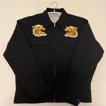 블랙 호랑이 자수 스카잔