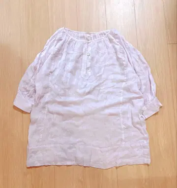 hug o war 허그아워 텐셀 거즈 원단 개더 블라우스