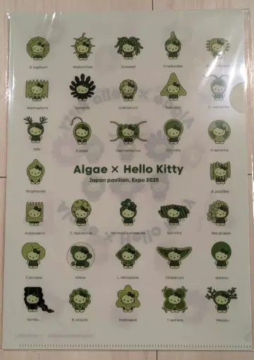 오사카 간사이 엑스포 일본관 한정판 헬로키티 클리어 파일 [2장 세트]