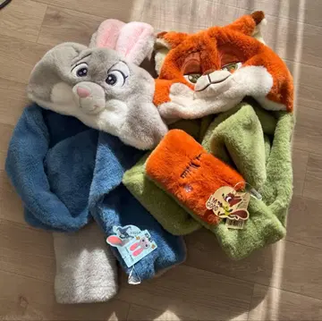 주토피아 주디&닉 모자 머플러 중국 한정판