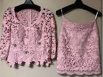 앤디 핑크 레이스 셋업