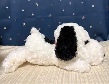 PEANUTS 강아지 봉제 인형 화이트 블랙