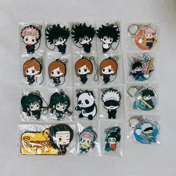 주술회전 캡슐 러버 마스코트 아크릴 키링 러버 키링