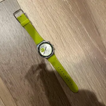 Swatch 아날로그 시계 라임 그린
