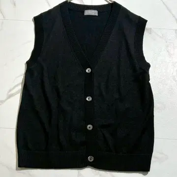 24년 모델 / 새상품급 마가렛호웰 니트 베스트 린넨 혼방 블랙
