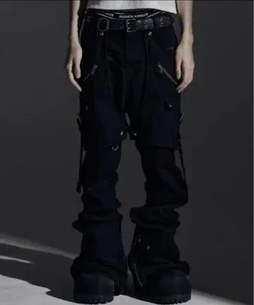 Rosen Kreuz SIDEBELT DOCKING FLARE PANTS