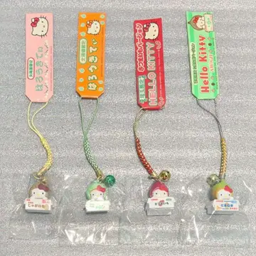 지역 한정 키티 스트랩 채소 과일 특산품 4점 세트