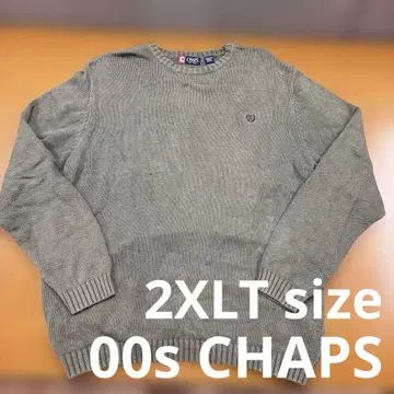 00s 챕스 코튼 니트 스웨터 2XL 그린 미국 빈티지 의류