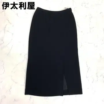 A7495 이타리야 롱 스커트 슬릿 안감 있음 블랙 9