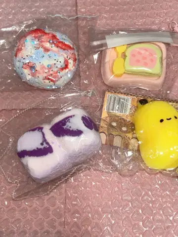 스퀴즈 세트 아이스 포도 케이크 바나나