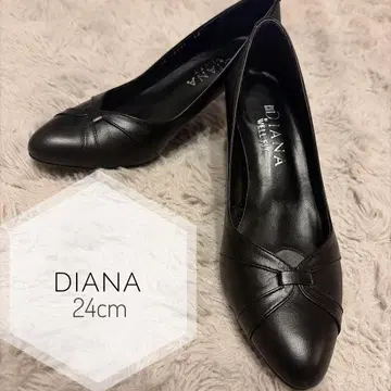 다이애나 웰핏 펌프스 아몬드 토 블랙 24cm 포멀