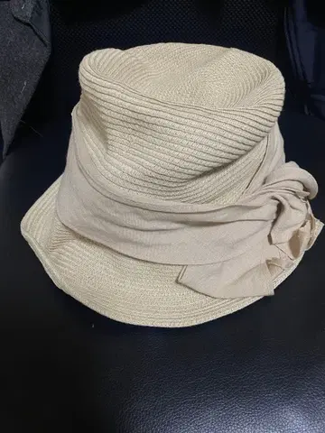[CA4LA] 리본 포함 베이지 버킷햇 카시라