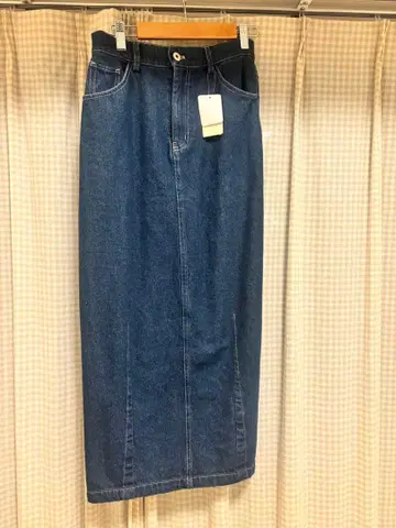 samansamos2blue 카프 데님 스커트