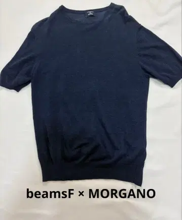 [ 이탈리아제 ] BEAMS F 별주 MORGANO 린넨 코튼 반팔 니트