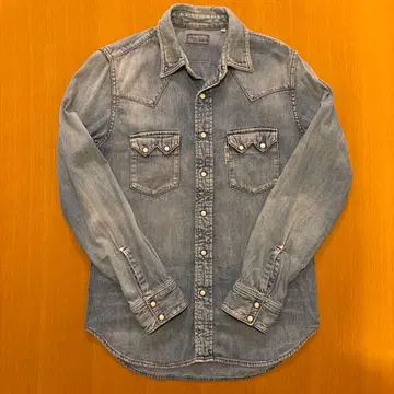 블루블루 BLUE BLUE 탄력 웨스턴 데님 셔츠 일본제