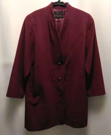 ROSA 버건디 롱 코트