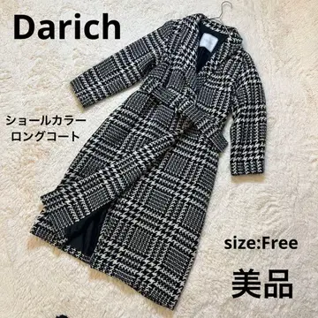 새상품급 Darich 숄카라 롱 코트 블랙