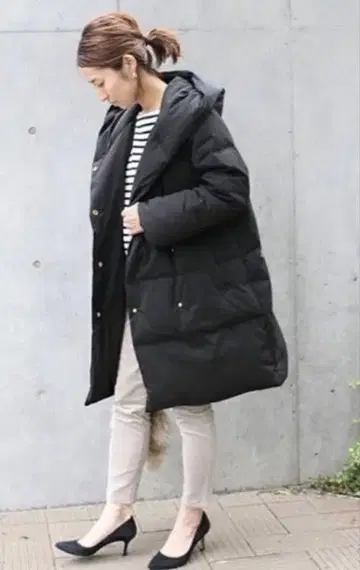 새상품급 프레임워크 2way 후드 다운 코트