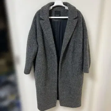 JEANASIS 지나시스 샤기 롱 코트 그레이 F 사이즈 울 혼방