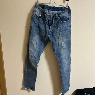 슬림핏 스트레치 데님 팬츠 라이트 블루