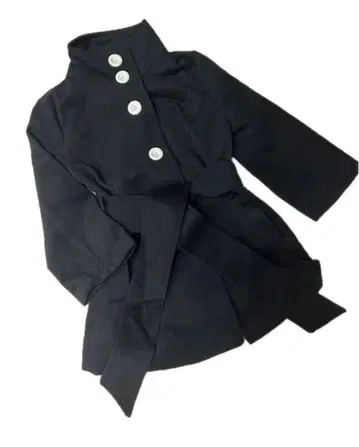 미사용 XOXO 블랙 코트 벨트 포함 스탠드 카라 M 사이즈 키스키스