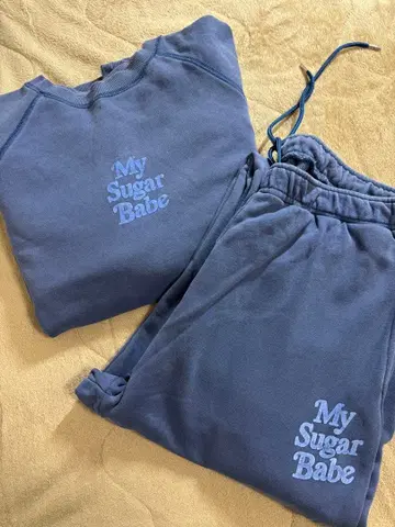 My Sugar Babe 맨투맨 세트 블루