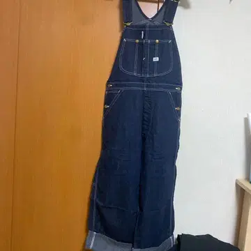 리 다크 블루 오버롤