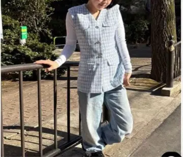 택 포함 새상품 Bibiy. FRAN VEST / BLUE