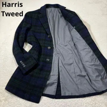Harris Tweed 해리스 트위드 체스터 코트 체크 L