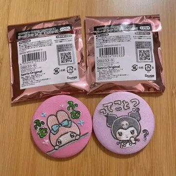 산리오 마이멜로디 & 쿠로미 맞장구의 극의 시크릿 자수 캔뱃지