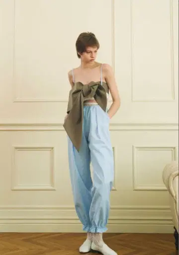 Bibiy 라이트 블루 살로펫 슬리브리스