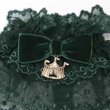 axes femme kawaii 서커스 참 소매 장식 그린