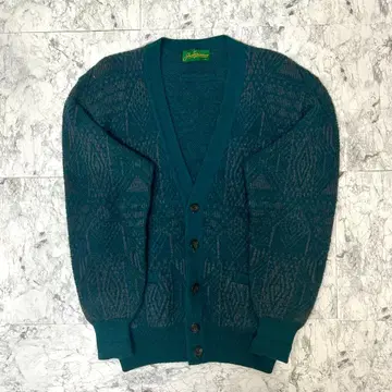 90s Jack Nicklaus 총무늬 니트 가디건 울 100%