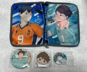 하이큐 오이카와 토오루 캔뱃지 더블 비주얼 파우치 vs 라이벌