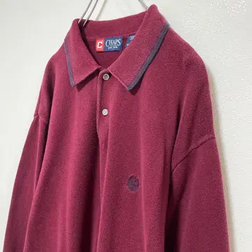구제 의류 챕스 랄프 로렌 카라 부착 니트 자수 원 포인트