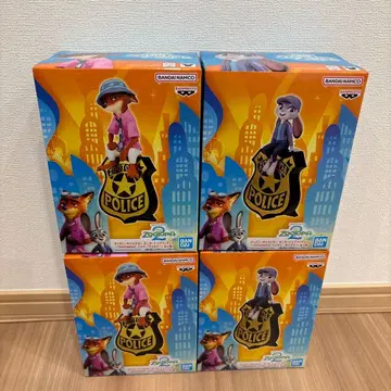 주토피아2 주디 닉 모니터 탑 피규어 4종 세트