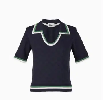 Bibiy 네이비 폴로넥 니트 반팔