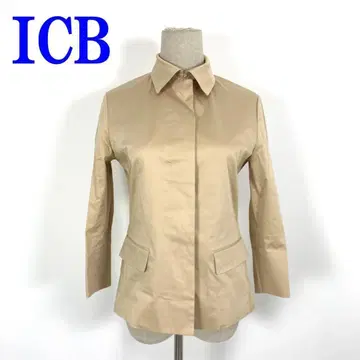 ICB 아이씨비 7부 소매 자켓 베이지 코튼 11 C3159