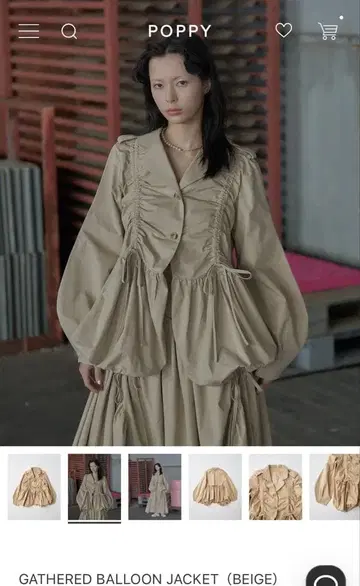 BALLOON JACKET 아사기니요 POPPY 트렌치코트