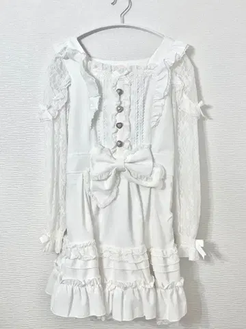 LIZLISA 티아라 리본 티어드 원피스