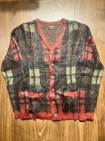 jelado 체크 무늬 가디건 SIZEM 모헤어 코번