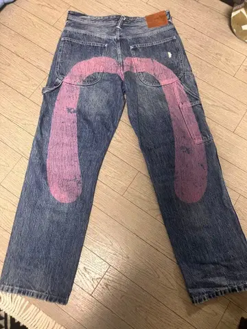 EVISU 데님 핑크 갈매기