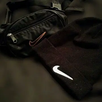 [90s] 빈티지 NIKE 나이키 니트 캡 웨스트 파우치 세트